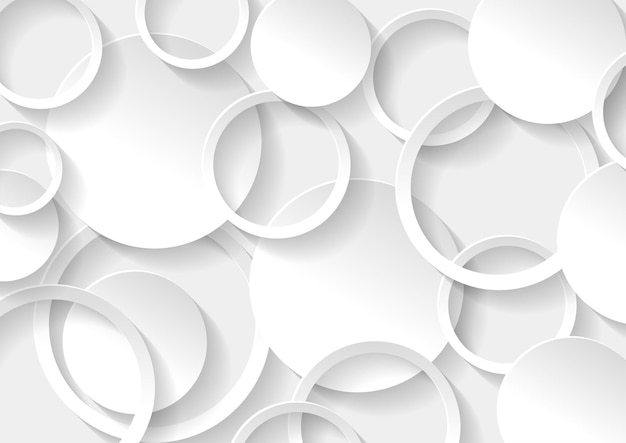 Texture de fond abstrait cercle blanc et gris, modèle de fond géométrique