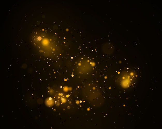 Texture de fond abstrait noir et blanc ou argent, paillettes d'or et élégant blanc poussière. Particules de poussière magiques scintillantes Concept magique Abstrait avec effet bokeh.