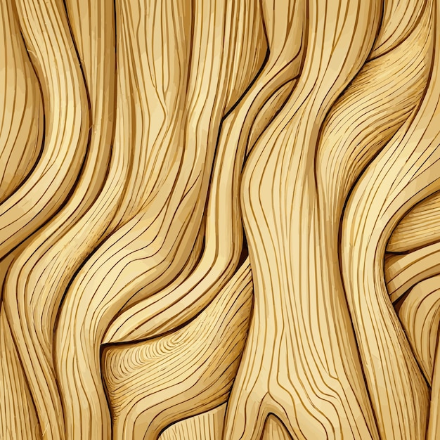 Vecteur texture de fond en bois en osier clair avec des noeuds