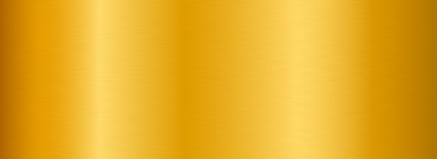 Texture de gradient métallique doré Arrière-plan en feuille de métal doré Large feuille jaune brillant pour l'étiquette pla