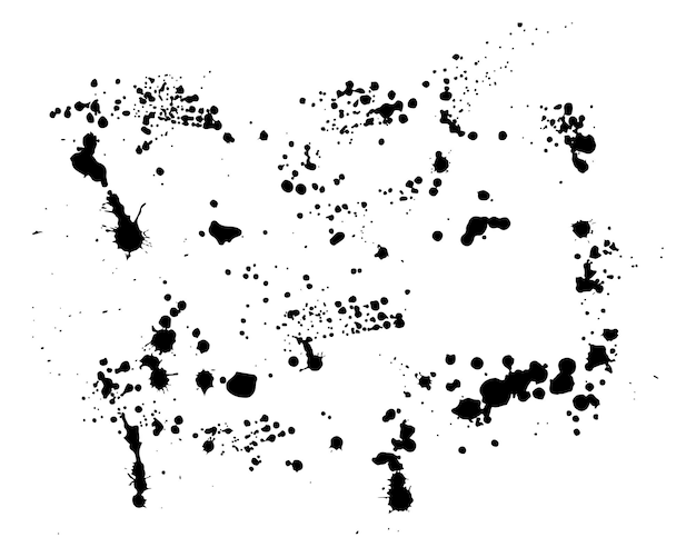 Texture grunge noire abstraite avec des éclaboussures de peinture