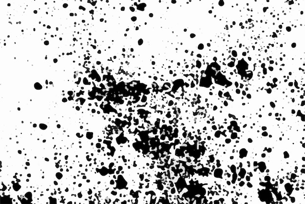 Vecteur texture grunge noire et blanche cercles de bulles texture éclaboussée fond transparent art abstrait