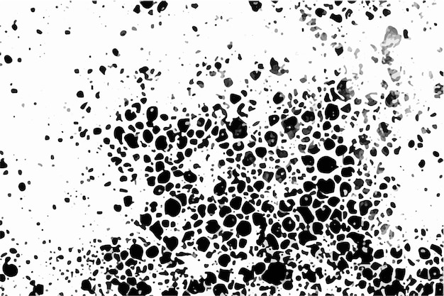 Vecteur texture grunge noire et blanche cercles de bulles texture éclaboussée fond transparent art abstrait