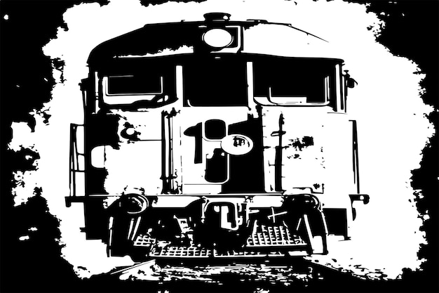 Vecteur texture grungy noir et blanc du train