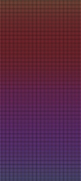 Texture Menée. écran De Pixels. Affichage Numérique. Effet Diode électronique. Moniteur Lcd Avec Points. Illustration Vectorielle. Mur Vidéo Bleu Violet Orange. Modèle De Grille De Projecteur Avec Ampoules. Fond De Télévision