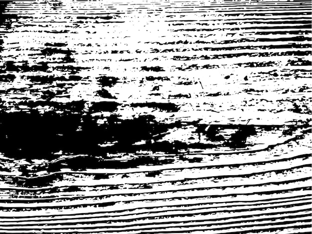 Texture monochrome en bois naturel grunge Arrière-plan de superposition de surface en bois abstrait en noir et blanc Illustration vectorielle