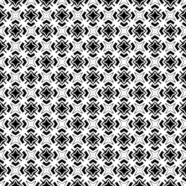 Texture motif noir et blanc Conception graphique ornementale Bw Ornements en mosaïque Modèle de motif