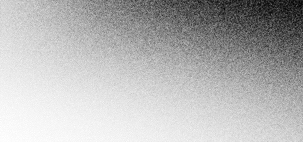 Texture de points vectoriels de fond dégradé de bruit de grain ou motif d'effet de poussière Pointillisme dotwork ou fond grunge de bruit de grain de pointillé de sable granuleux en dégradé de demi-teintes