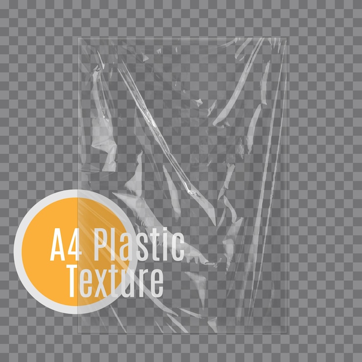 Vecteur texture réaliste du film plastique couverture en polyéthylène étiré