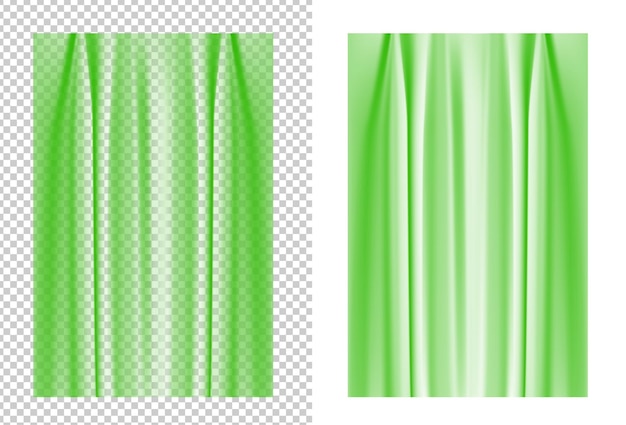 Vecteur texture de rideaux transparents verts