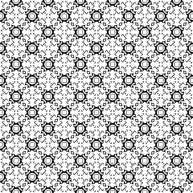 Vecteur texture transparente motif noir et blanc conception graphique ornementale en niveaux de gris