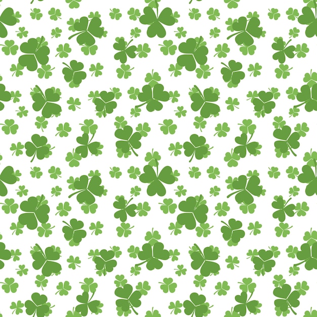 Texture Vecteur Shamrock Modèle Sans Couture De Trèfle