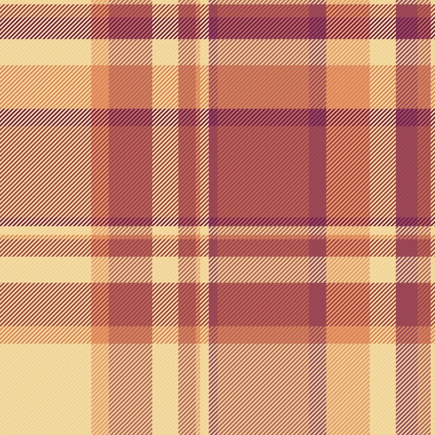 Vecteur texture vectorielle décorative vérifier le commerce tartan fond plaid tissu textile coloré tissu sans couture en couleurs rouge et ambre