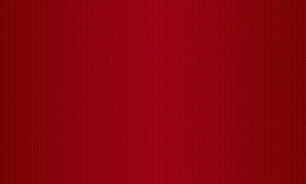 Texture vectorielle du tissu tricoté motif de tricot rouge confortable