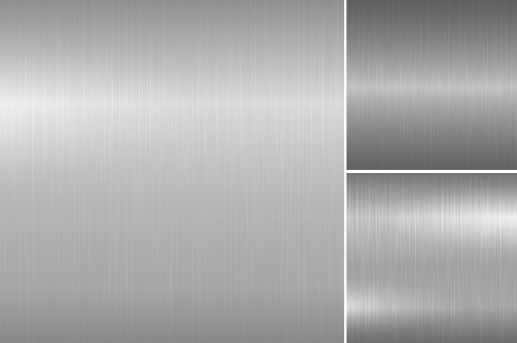 Vecteur textures en métal brossé