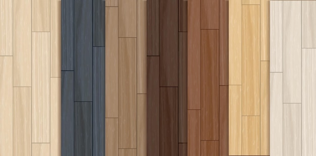 Vecteur textures de sol en briques réalistes surface en bois marron avec des formes rectangulaires modèle de revêtement de sol vectoriel