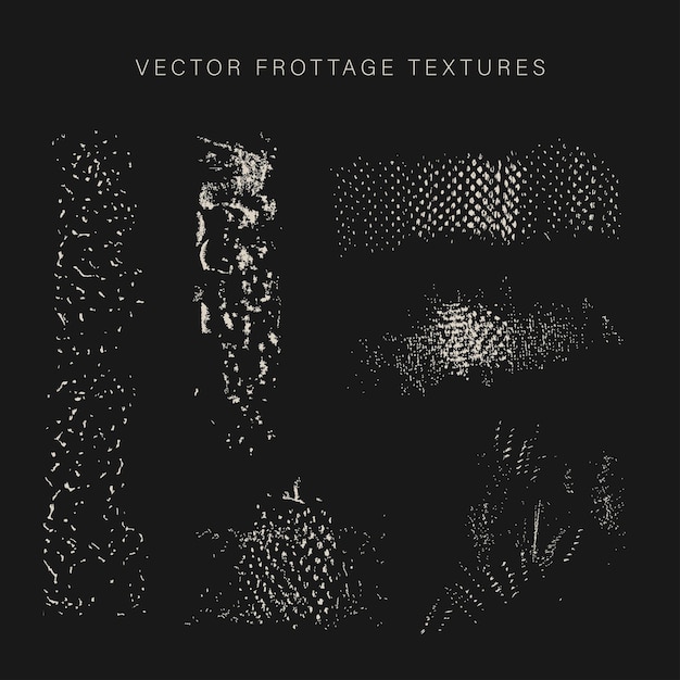 Textures vectorielles Frottage Grunge noir et blanc