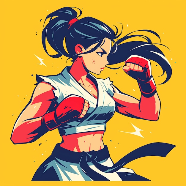 Une Thaïlandaise pratique le Muay Thai
