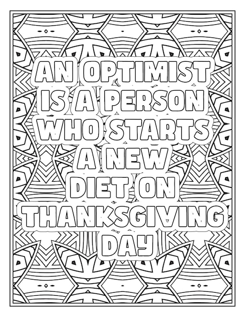 Thanksgiving Citations Coloriages Pour Livre De Coloriage