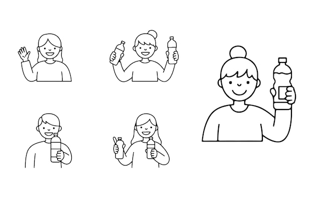 The people drinking water icon is a customizable vector icon that can be used on digital platforms