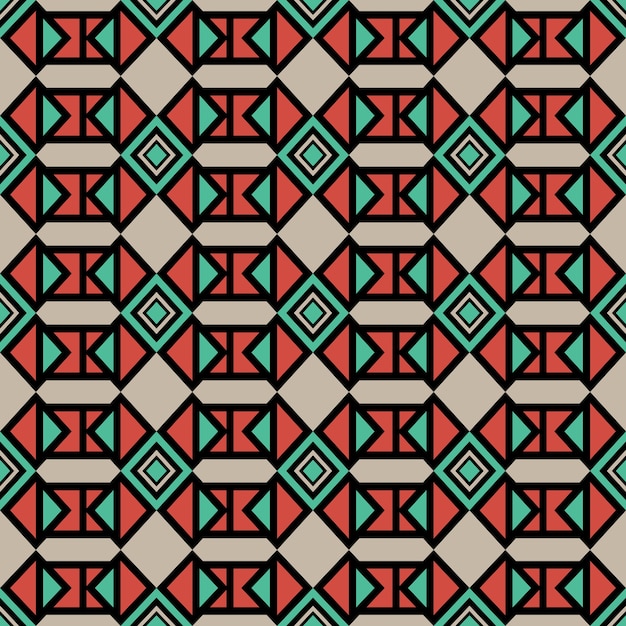 Thème Bohème Tribal Géométrique Abstrait Motif Multicolore