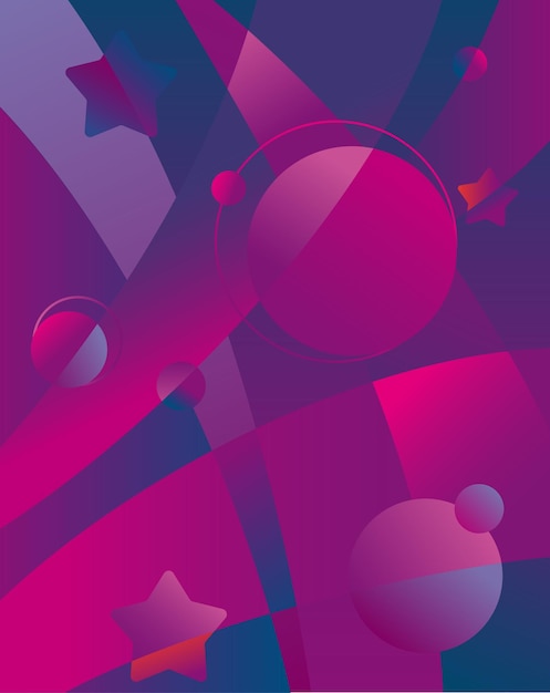 Thème de l'espace aux couleurs violettes