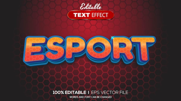 Thème Esport à Effet De Texte Modifiable En 3d