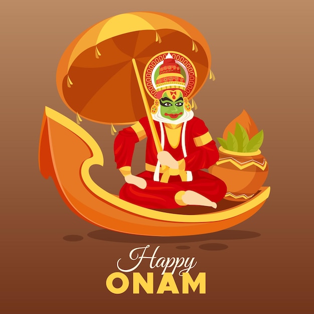 Thème De L'événement Onam Design Plat