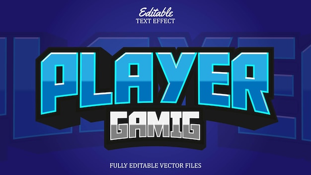 Thème de jeu à effet de texte 3D