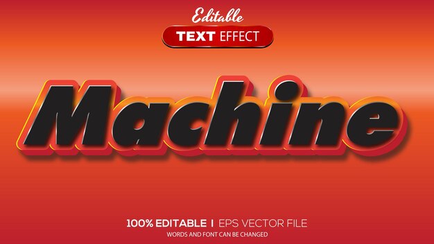 Thème De Machine à Effet De Texte Modifiable En 3d