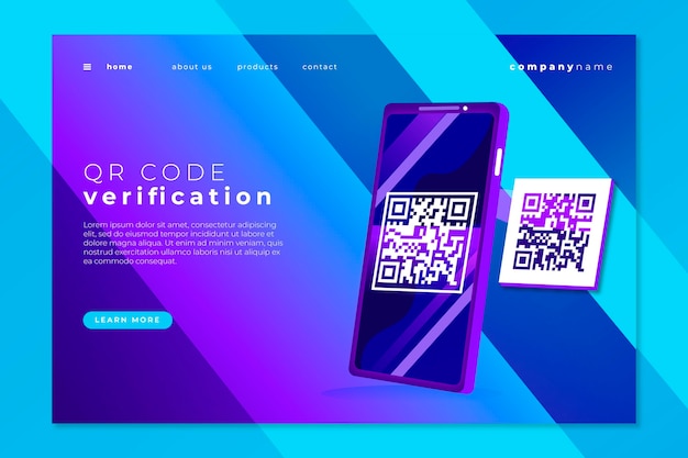 Thème De La Page De Destination Du Code Qr