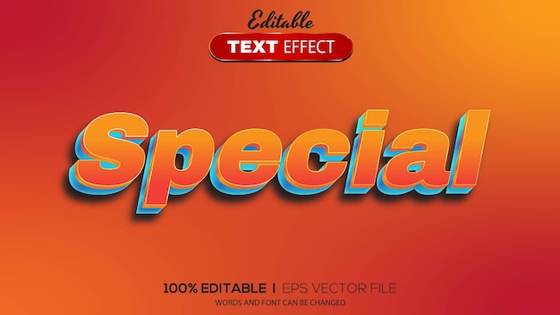 Thème Spécial D'effet De Texte Modifiable En 3d