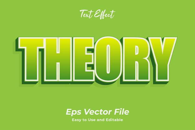 Vecteur théorie des effets de texte modifiable