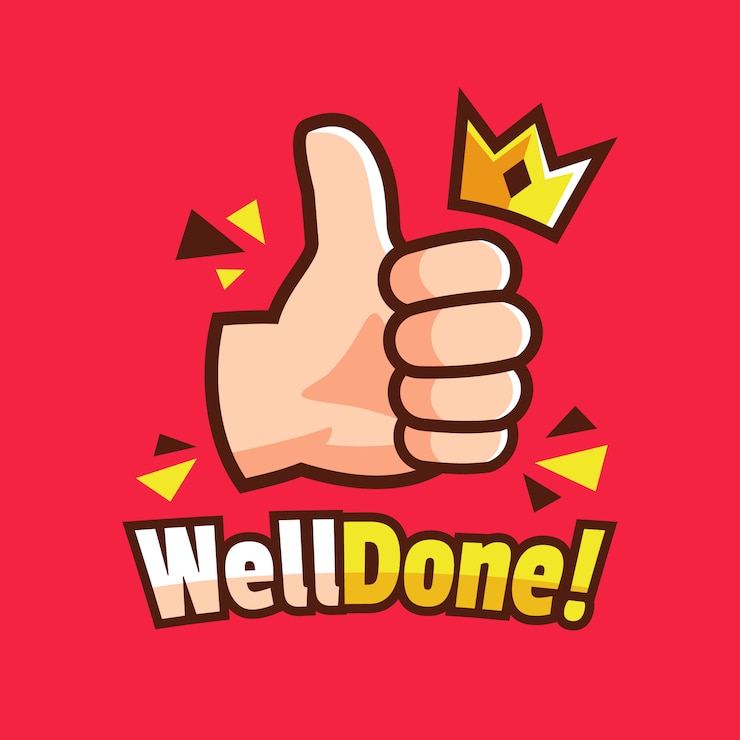 Vecteur thumbs up hand avec illustration de la couronne