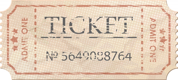 Ticket Admettre Un Vintage.