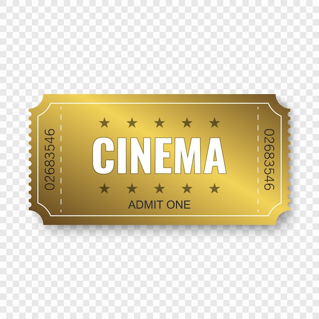 Ticket De Cinéma Isolé Sur Transparent