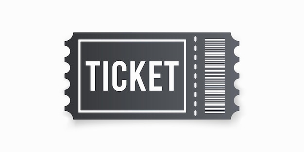 Vecteur ticket style plat simple