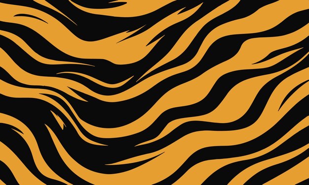 Tigre Abstrait Motif Coloré Orange Et Noire Texture De Fond Conception Vectorielle