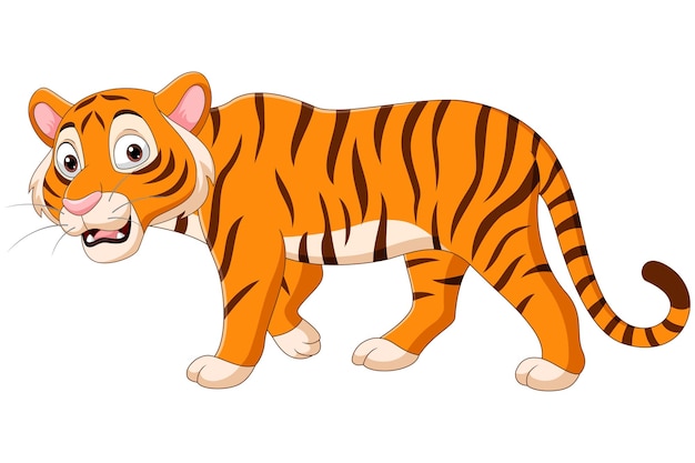 Tigre De Dessin Animé Isolé