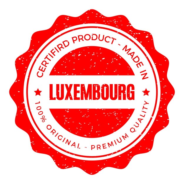 Timbre En Caoutchouc Du Pays Du Luxembourg