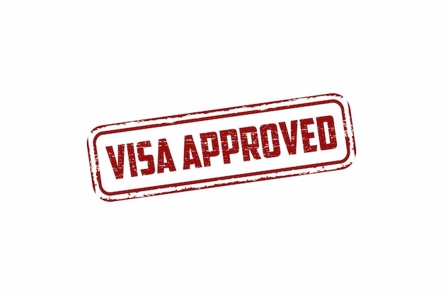 Timbre en caoutchouc grunge approuvé par visa