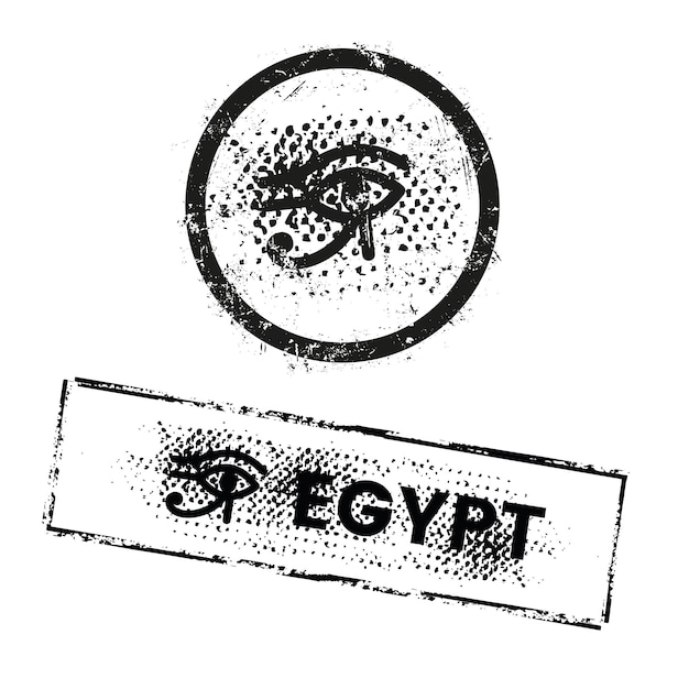 Vecteur timbre d'egypte