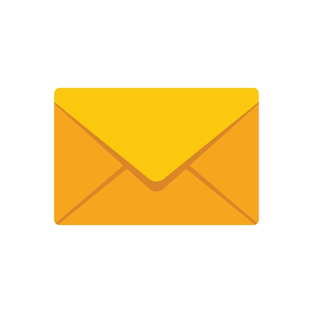 Timbre enveloppe icône vecteur plat papier post email ouvert isolé