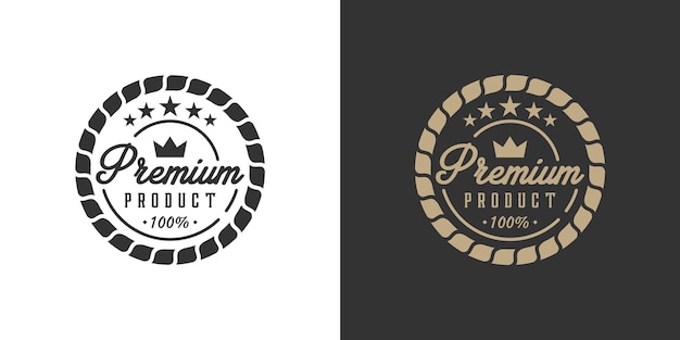 Timbre De Produit Premium Avec Logo Cinq étoiles