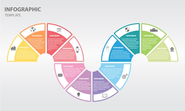 Timeline Infographique 12 Options