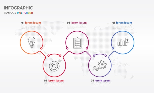 Timeline Infographique Avec Cercle