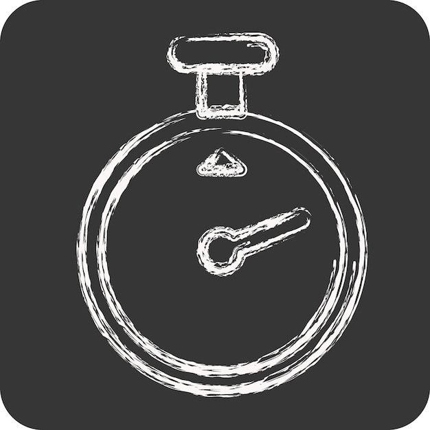 Vecteur timer d'icône lié au symbole de blanchisserie craie style design simple illustration simple modifiable