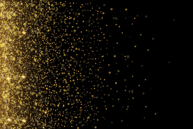 Étincelles d'or et étoiles dorées scintillent effet de lumière spécial