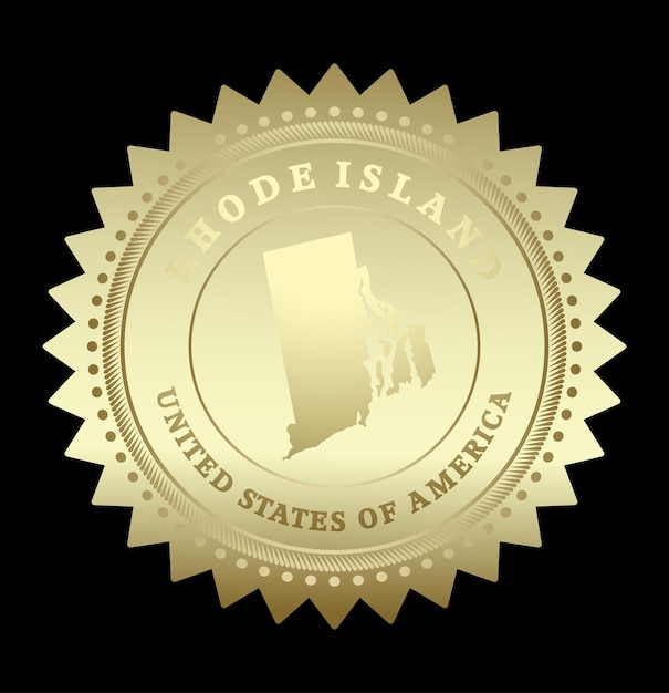 Étiquette étoile d'or Rhode Island