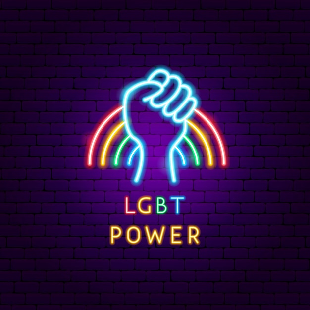 Étiquette LGBT Power Neon